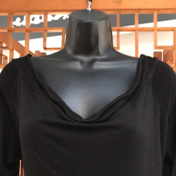 NWOT- Fashion to Figure black blouse with scoop neck and back. Size 2X. - Picture 2 of 7